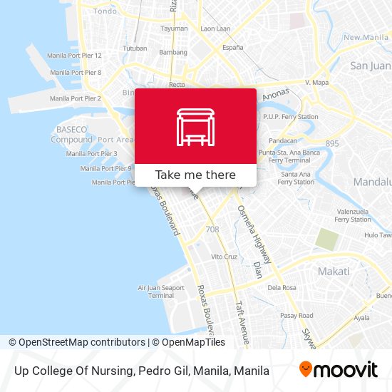 Up College Of Nursing, Pedro Gil, Manila map