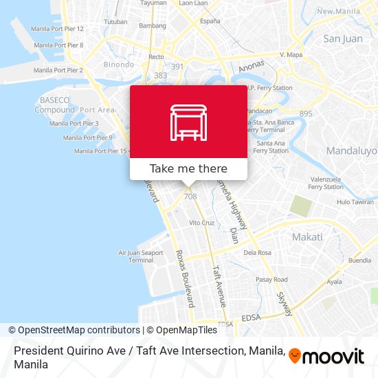 President Quirino Ave / Taft Ave Intersection, Manila map