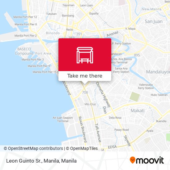 Leon Guinto Sr., Manila map