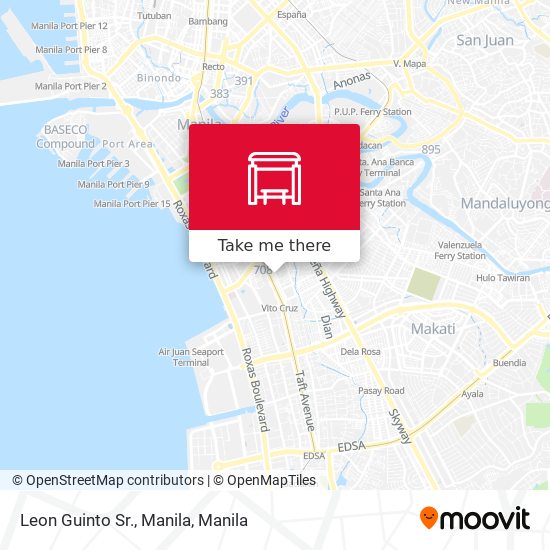 Leon Guinto Sr., Manila map