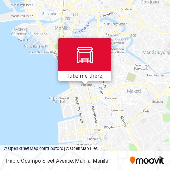 Pablo Ocampo Sreet Avenue, Manila map