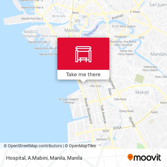 Hospital, A.Mabini, Manila map