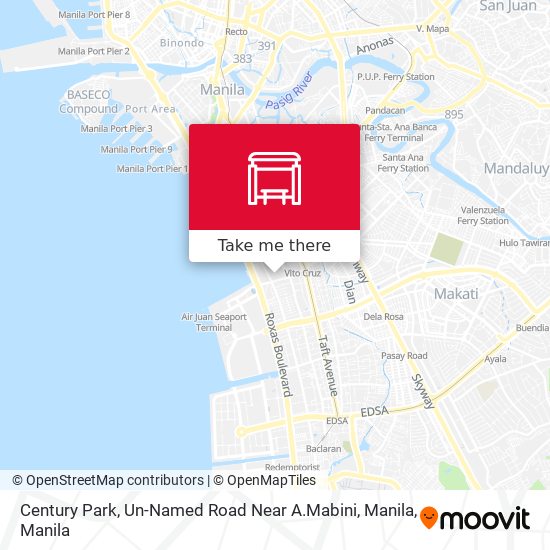 Century Park, Un-Named Road Near A.Mabini, Manila map
