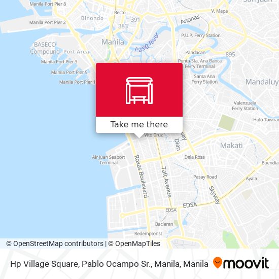 Hp Village Square, Pablo Ocampo Sr., Manila map