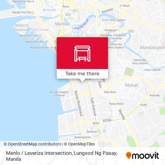 Menlo / Leveriza Intersection, Lungsod Ng Pasay map