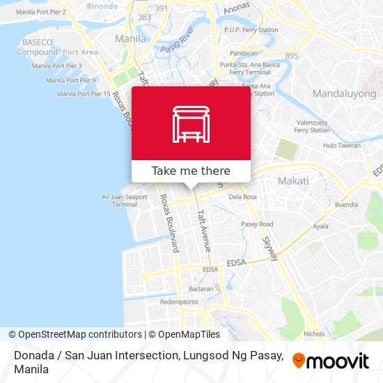 Donada / San Juan Intersection, Lungsod Ng Pasay map