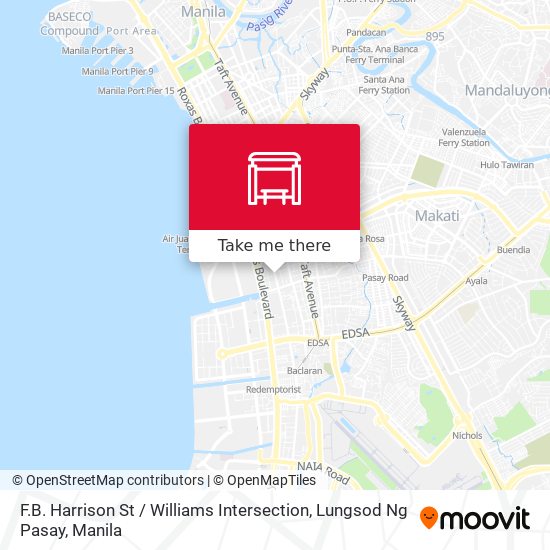 F.B. Harrison St / Williams Intersection, Lungsod Ng Pasay map