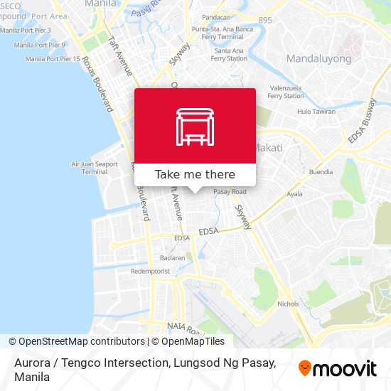 Aurora / Tengco Intersection, Lungsod Ng Pasay map