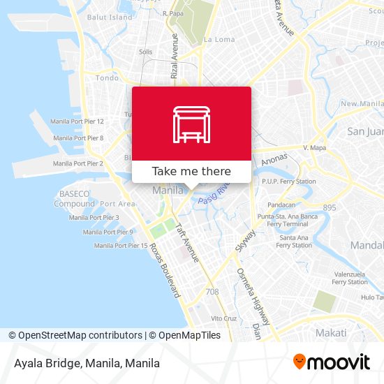 Ayala Bridge, Manila map