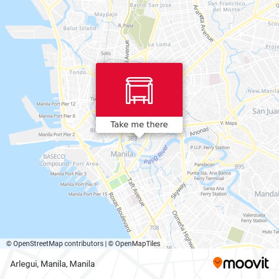 Arlegui, Manila map