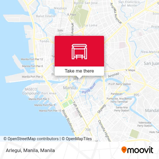 Arlegui, Manila map