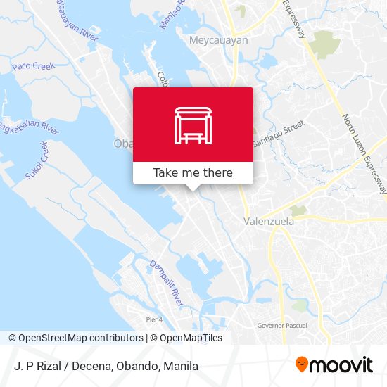 J. P Rizal / Decena, Obando map
