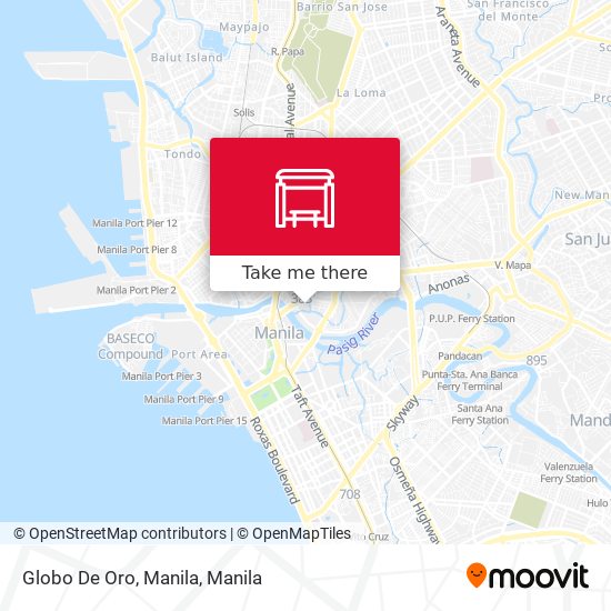 Globo De Oro, Manila map