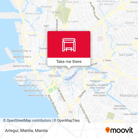 Arlegui, Manila map