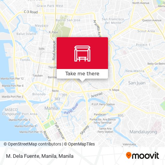 M. Dela Fuente, Manila map