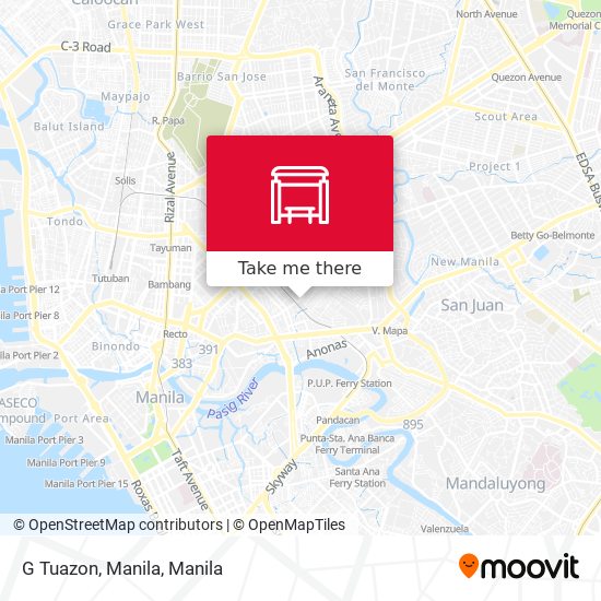 G Tuazon, Manila map