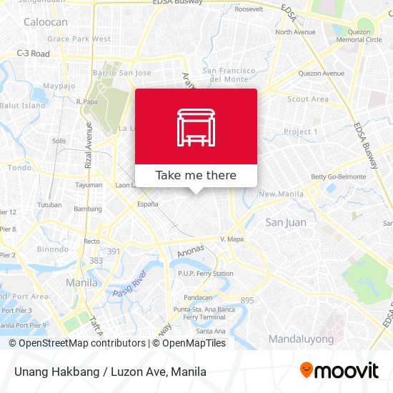 Unang Hakbang / Luzon Ave map