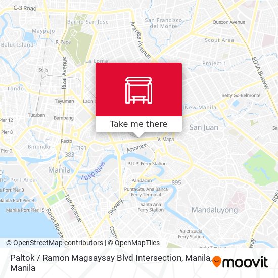 Paltok / Ramon Magsaysay Blvd Intersection, Manila map