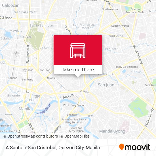 A Santol / San Cristobal, Quezon City map