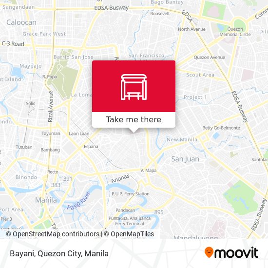 Bayani, Quezon City map