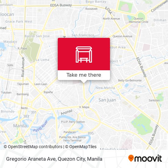 Gregorio Araneta Ave, Quezon City map