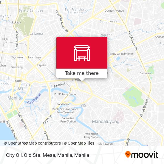 City Oil, Old Sta. Mesa, Manila map