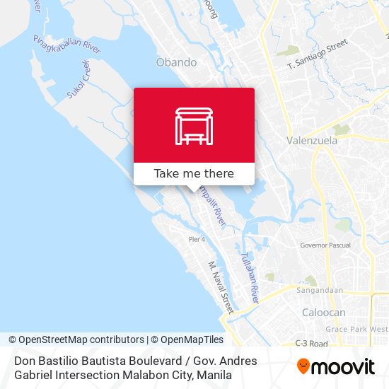 Don Bastilio Bautista Boulevard / Gov. Andres Gabriel Intersection Malabon City map