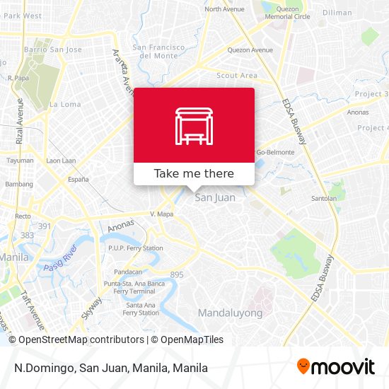 N.Domingo,  San Juan, Manila map