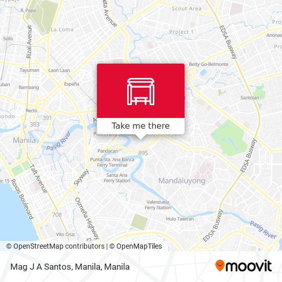 Mag J A Santos, Manila map