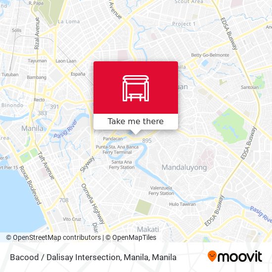 Bacood / Dalisay Intersection, Manila map