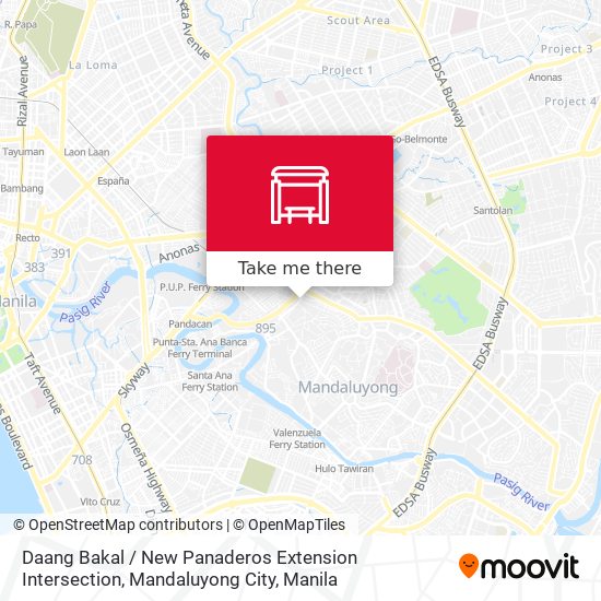 Daang Bakal / New Panaderos Extension Intersection, Mandaluyong City map
