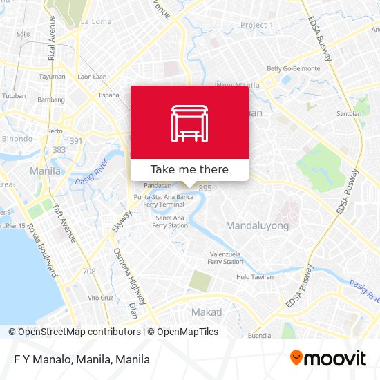 F Y Manalo, Manila map