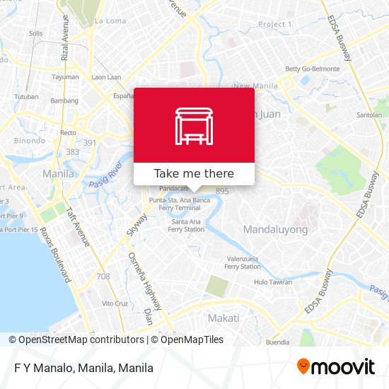 F Y Manalo, Manila map
