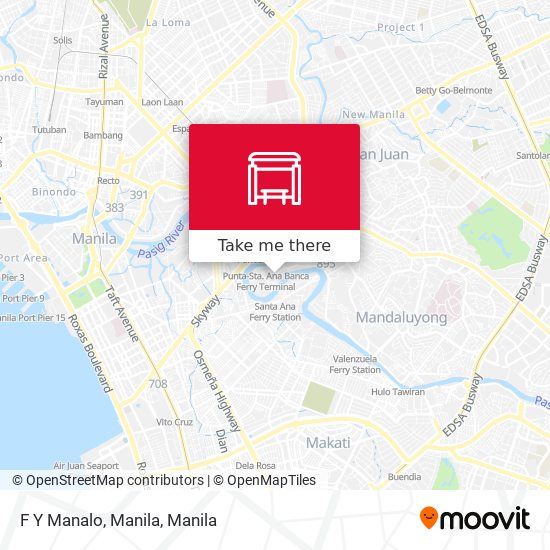 F Y Manalo, Manila map