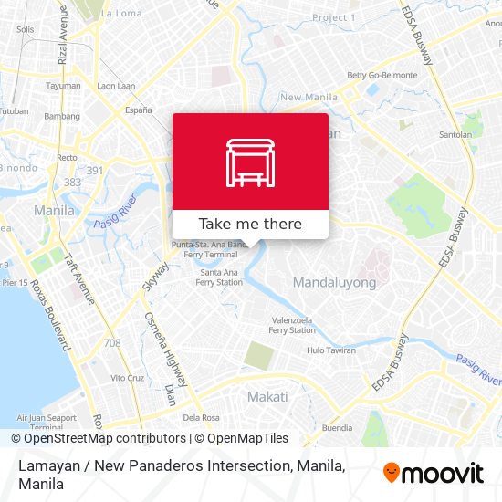 Lamayan / New Panaderos Intersection, Manila map