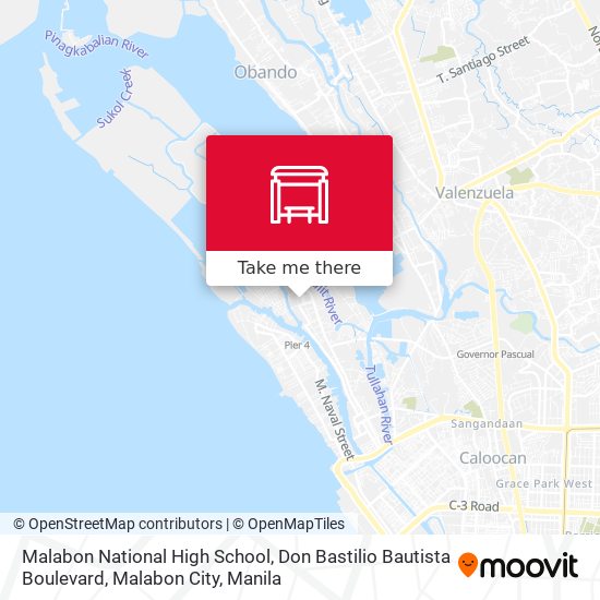 Malabon National High School, Don Bastilio Bautista Boulevard, Malabon City map
