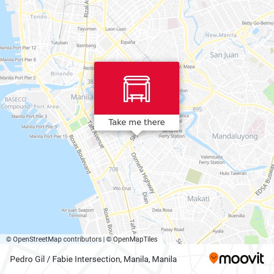 Pedro Gil / Fabie Intersection, Manila map