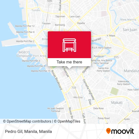 Pedro Gil, Manila map