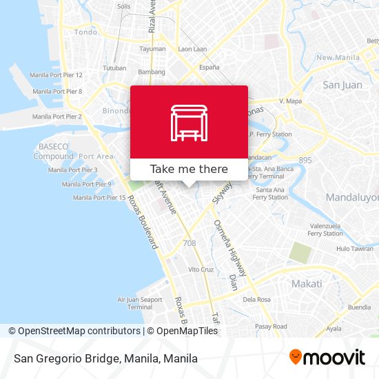San Gregorio Bridge, Manila map