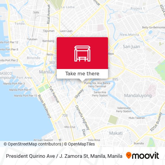 President Quirino Ave / J. Zamora St, Manila map