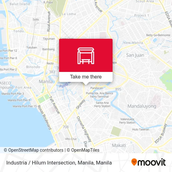 Industria / Hilum Intersection, Manila map