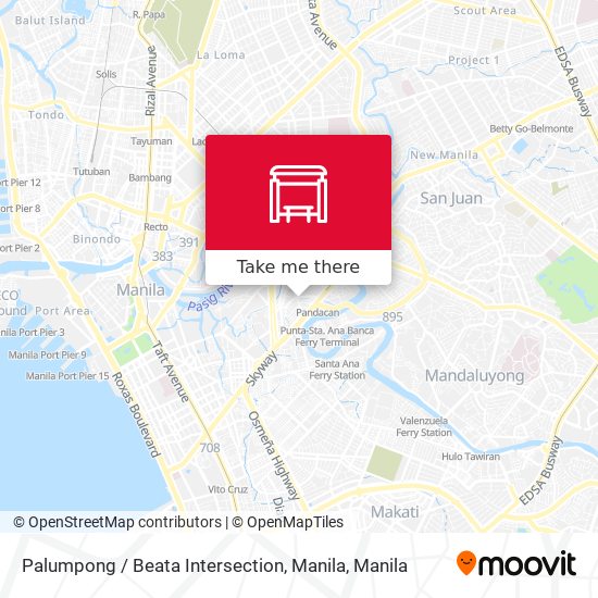 Palumpong / Beata Intersection, Manila map