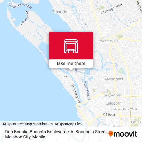Don Bastilio Bautista Boulevard / A. Bonifacio Street, Malabon City map
