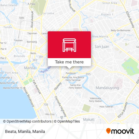 Beata, Manila map