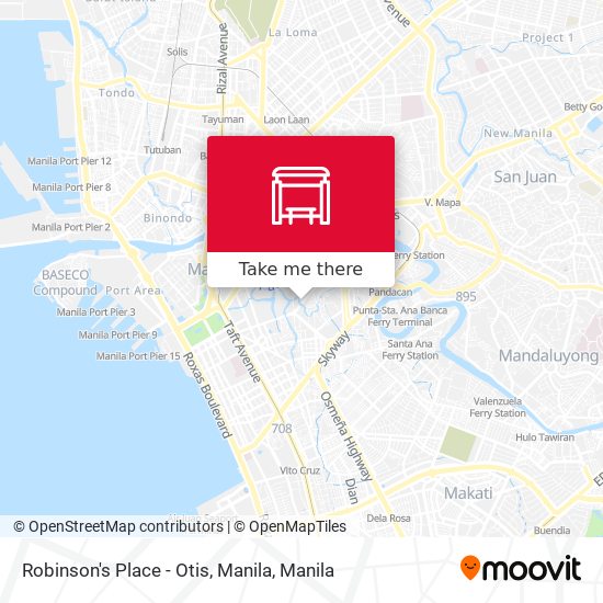 Robinson's Place - Otis, Manila map
