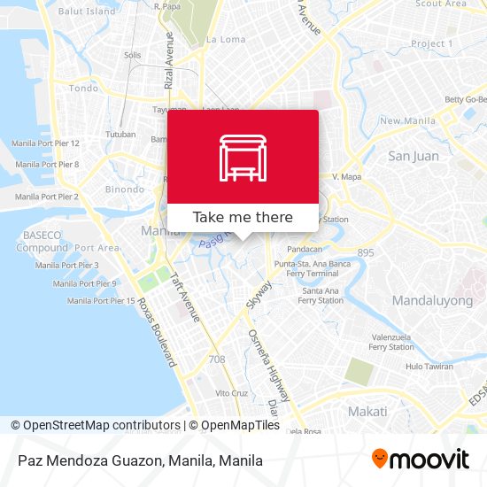 Paz Mendoza Guazon, Manila map