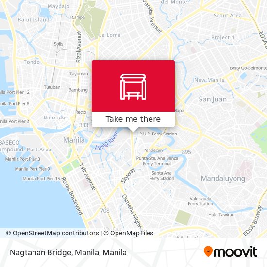 Nagtahan Bridge, Manila map
