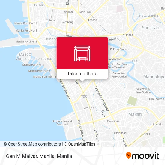 Gen M Malvar, Manila map