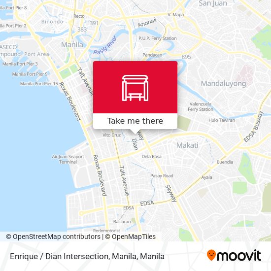 Enrique / Dian Intersection, Manila map