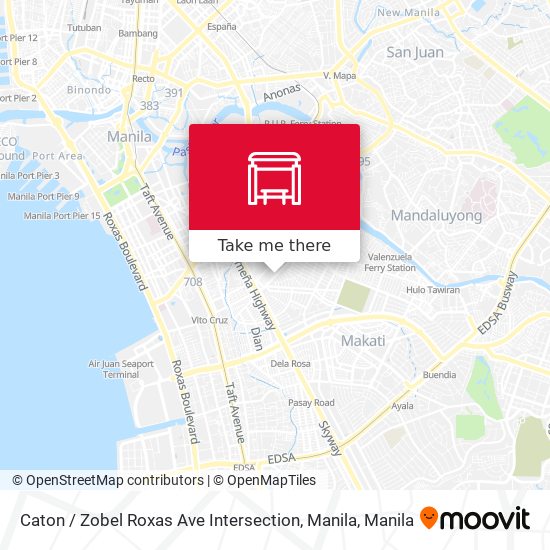 Caton / Zobel Roxas Ave Intersection, Manila map